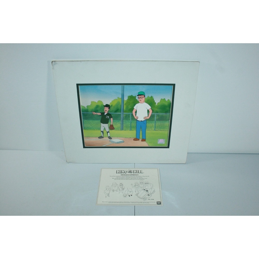 King Of The‎ Hill Original Animation Production Cel Art Hank Baseball W/ COA
